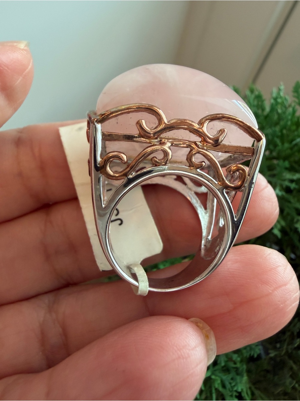 Rose Quartz Size 7 Ring Sterling Silver 925 Stunning